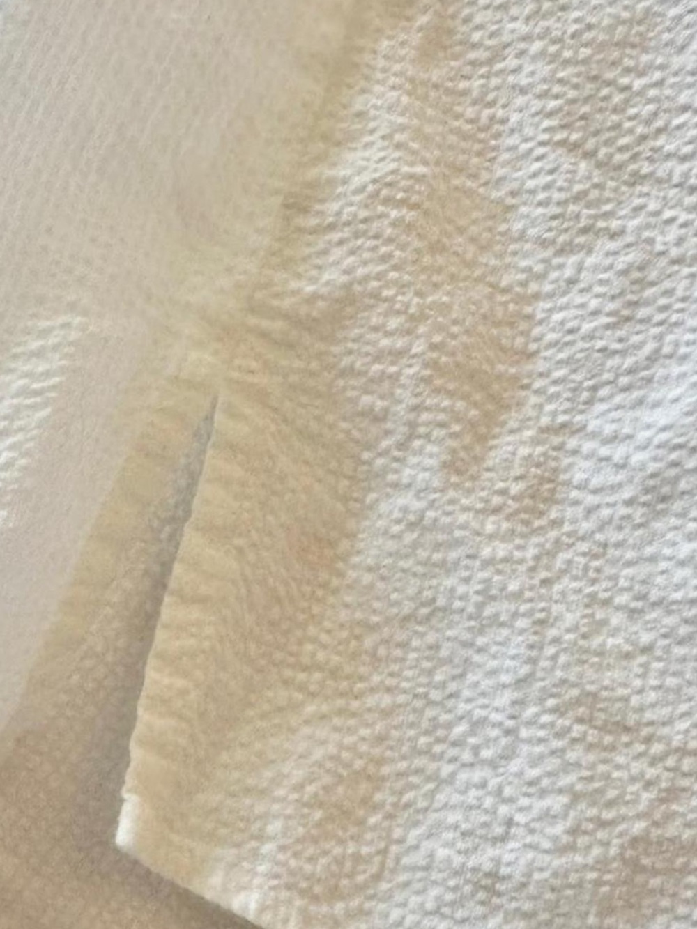Eileen Fisher White Textured 100% Cotton Button Front Blouse L Minimalist Basic - Picture 6 of 8